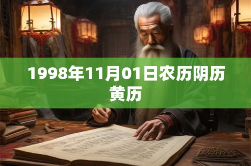 1998年11月01日农历阴历黄历 1998年11月01日农历阴历黄历