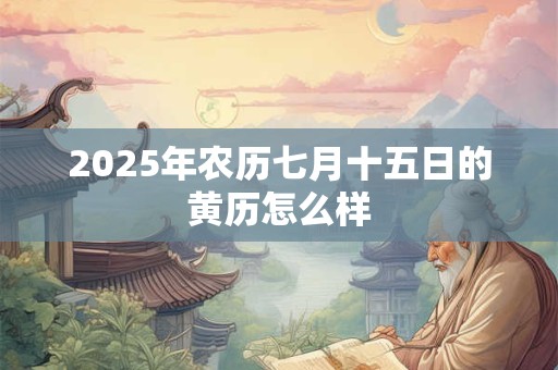 2025年农历七月十五日的黄历怎么样