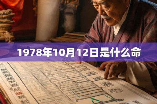 1978年10月12日是什么命