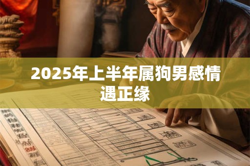 2026年上半年属狗男感情遇正缘