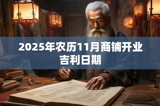 2025年农历11月商铺开业吉利日期 2025年农历11月商铺开业吉利日期