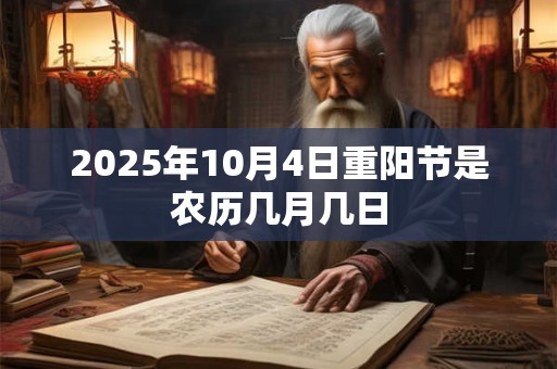 2025年10月4日重阳节是农历几月几日