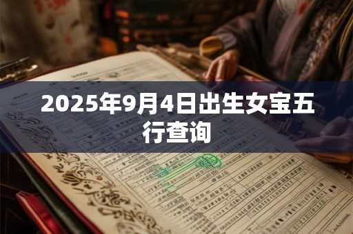 2025年9月4日出生女宝五行查询