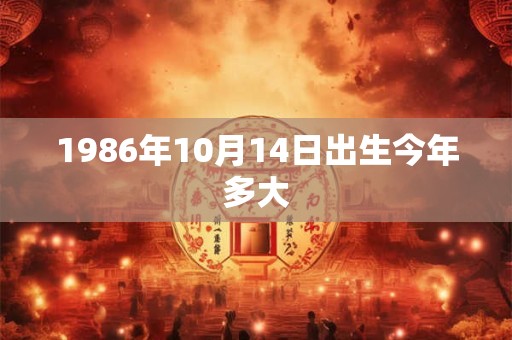 1986年10月14日出生今年多大
