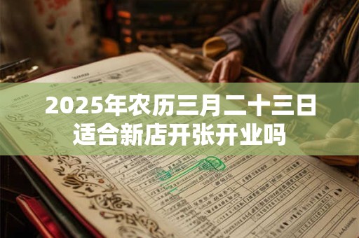 2025年农历三月二十三日适合新店开张开业吗