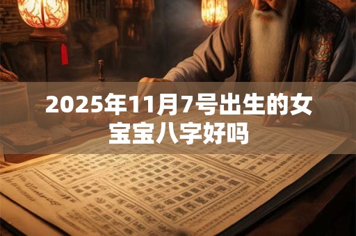 2025年11月7号出生的女宝宝八字好吗