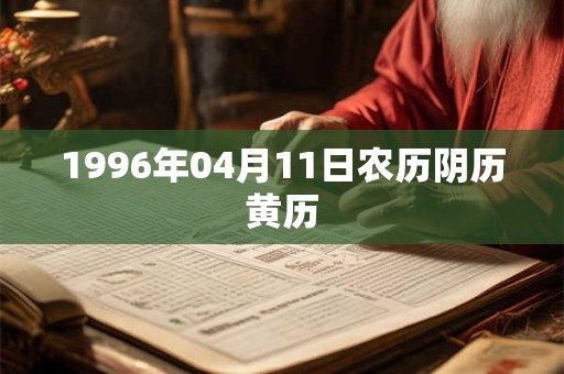 1996年04月11日农历阴历黄历