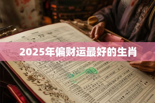 2025年偏财运最好的生肖