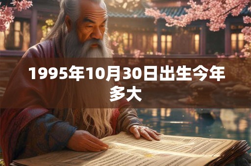 1995年10月30日出生今年多大
