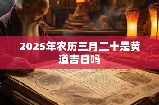 2025年农历三月二十是黄道吉日吗