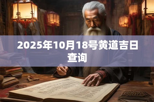 2025年10月18号黄道吉日查询