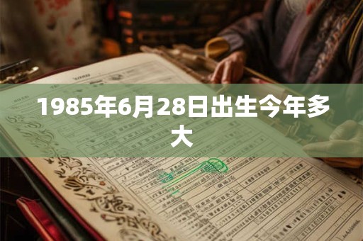1985年6月28日出生今年多大