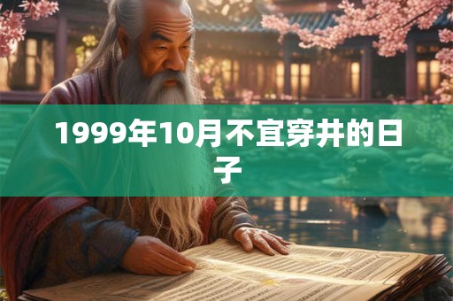 1999年10月不宜穿井的日子