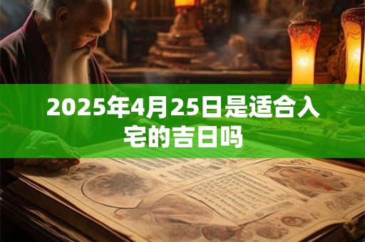 2025年4月25日是适合入宅的吉日吗