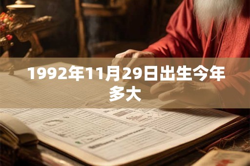1992年11月29日出生今年多大
