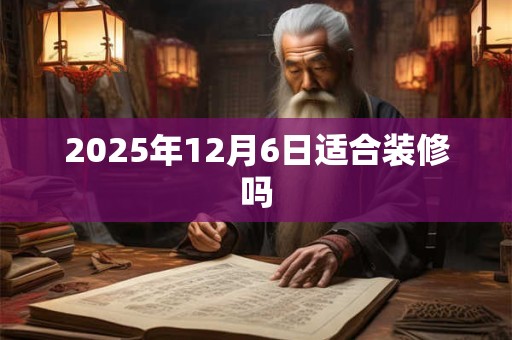 2025年12月6日适合装修吗