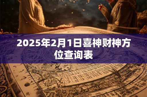 2025年2月1日喜神财神方位查询表