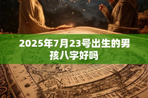 2025年7月23号出生的男孩八字好吗