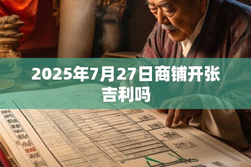 2025年7月27日商铺开张吉利吗