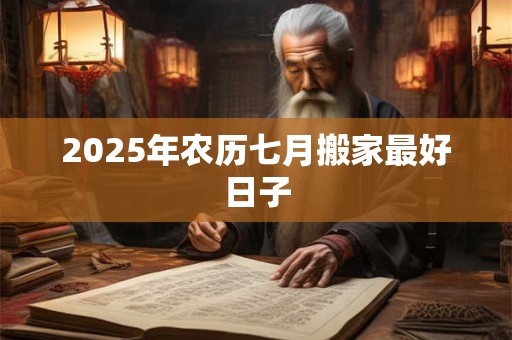 2025年农历七月搬家最好日子