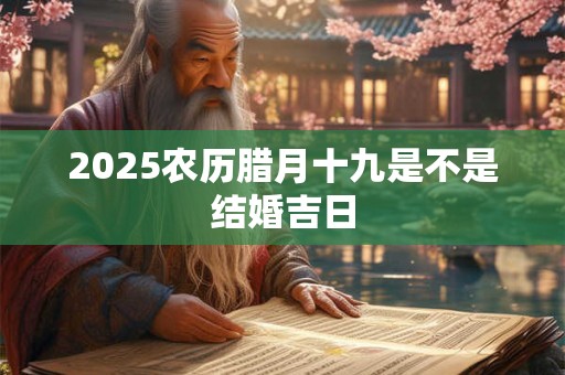 2025农历腊月十九是不是结婚吉日