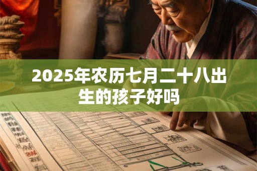 2025年农历七月二十八出生的孩子好吗