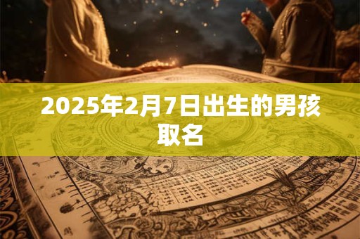 2025年2月7日出生的男孩取名 2025年2月7日出生的男孩取名