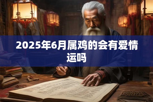 2025年6月属鸡的会有爱情运吗