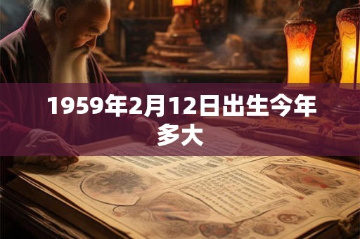 1959年2月12日出生今年多大