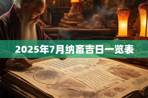 2025年7月纳畜吉日一览表
