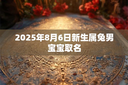 2025年8月6日新生属兔男宝宝取名