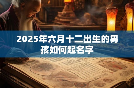 2025年六月十二出生的男孩如何起名字