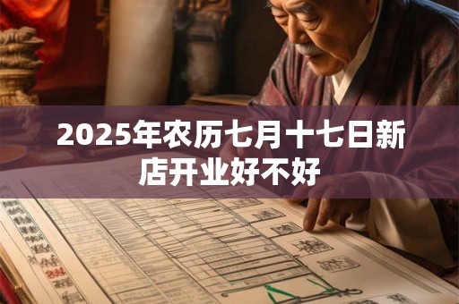 2025年农历七月十七日新店开业好不好