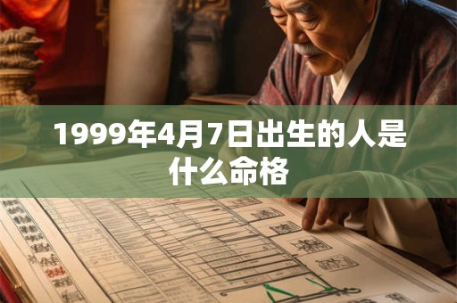 1999年4月7日出生的人是什么命格