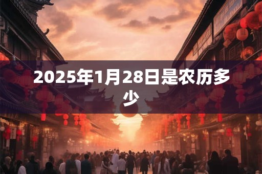 2025年1月28日是农历多少