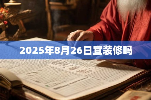 2025年8月26日宜装修吗