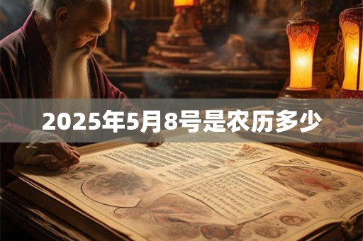 2025年5月8号是农历多少