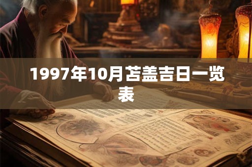 1997年10月苫盖吉日一览表