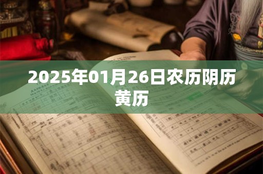 2025年01月26日农历阴历黄历