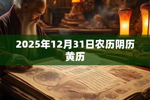2025年12月31日农历阴历黄历
