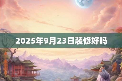 2025年9月23日装修好吗