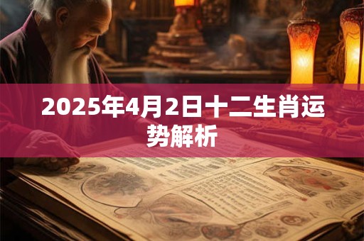 2025年4月2日十二生肖运势解析