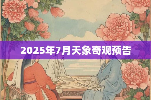 2025年7月天象奇观预告