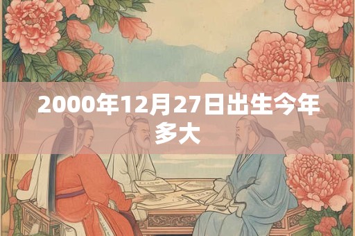 2000年12月27日出生今年多大