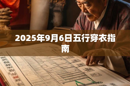 2025年9月6日五行穿衣指南