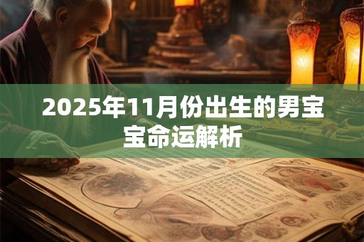 2025年11月份出生的男宝宝命运解析