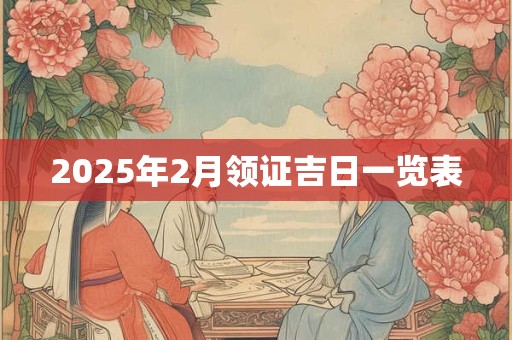 2025年2月领证吉日一览表