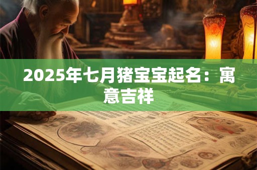 2025年七月猪宝宝起名：寓意吉祥