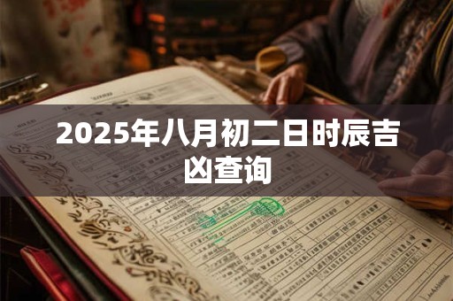 2026年八月初二日时辰吉凶查询 2026年八月初二日时辰吉凶查询