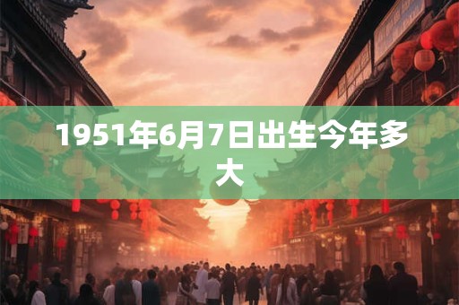 1951年6月7日出生今年多大